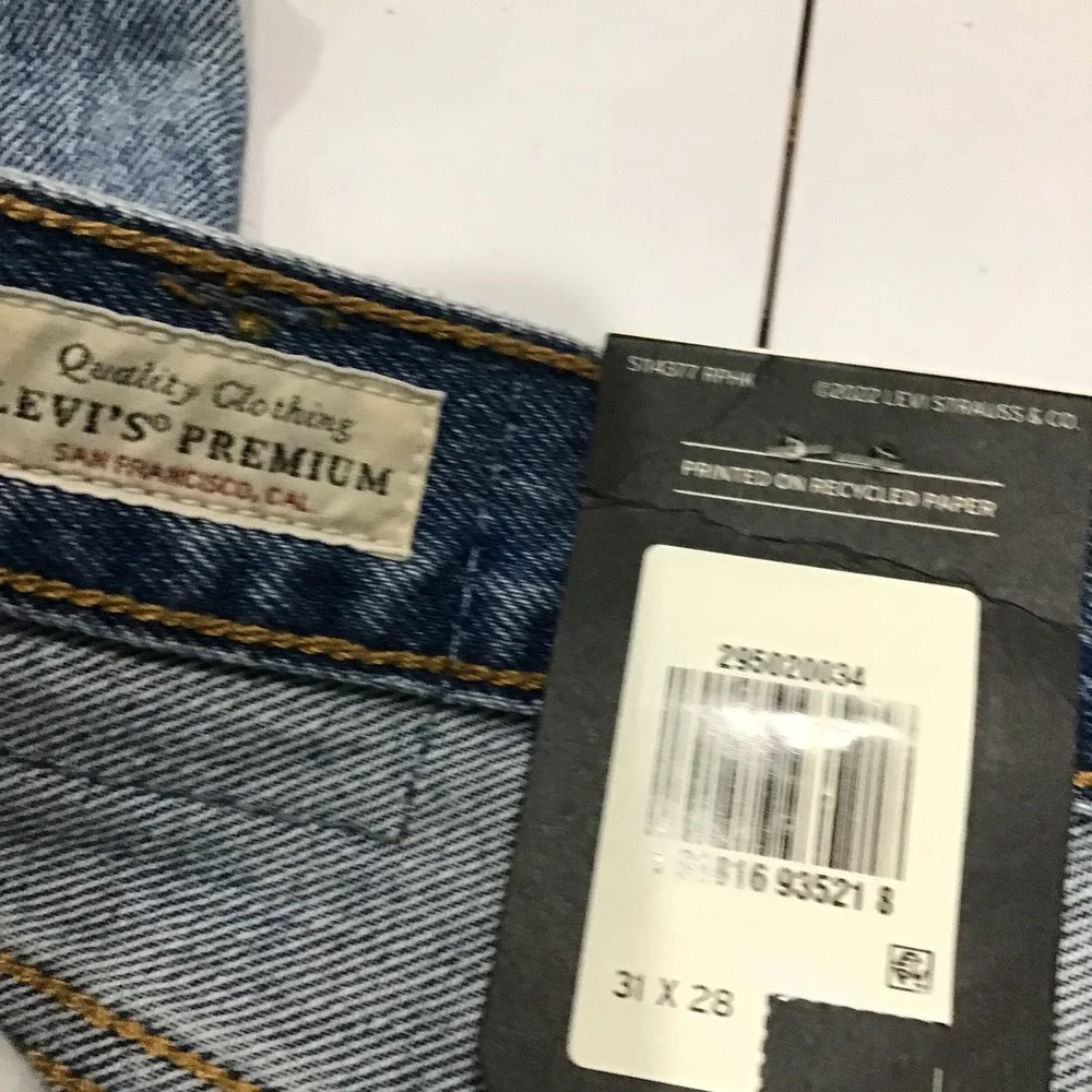Levis 501 Women's 31 x 28‎ Blue High Rise Distressed  Skinny Jeans Size